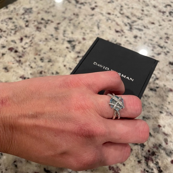 Like new David Yurman topaz, cable wrap ring, size 5.5. Perfect gift! - Picture 2 of 8